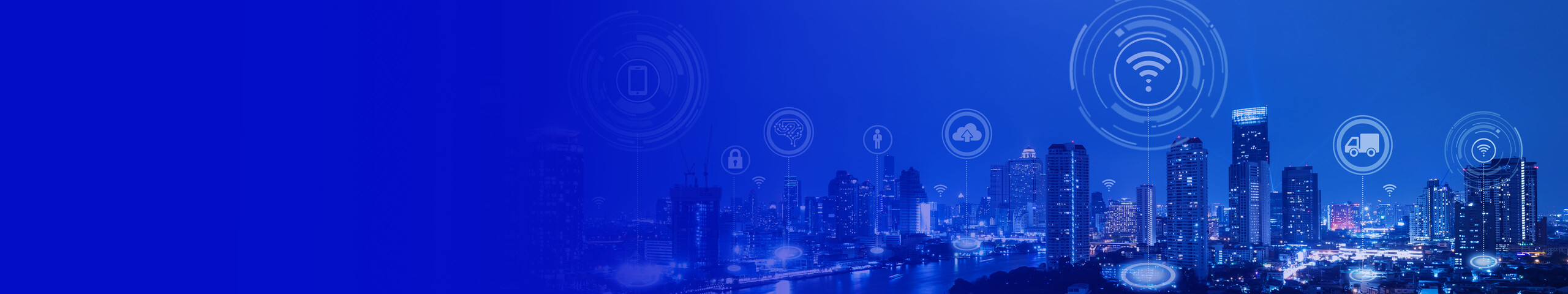 Smart city with IoT applications deployed